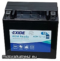 Exide AGM 12-12 akkumulátor (360°-ban forgatható, YTX14-BS helyett)