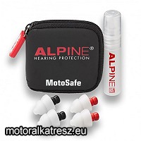 Alpine MotoSafe PRO (Tour+Race) füldugó két pár (fekete+piros) + tisztító