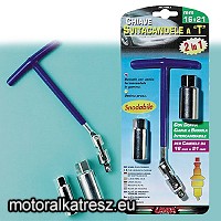   Gyertyakulcs 16+21mm (dupla) T fogóval