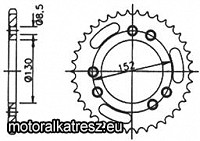 JT 115-571-41 hátsó lánckerék