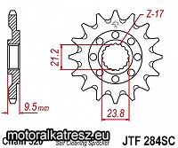JT 101-413-14 / JTF284.14SC (sárkidobós kivitel) első lánckerék
