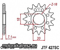 JT 100-414-13 / JTF427.13SC (sárkidobós kivitel) első lánckerék