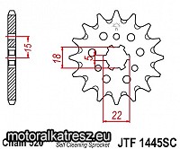 JT 100-407-12 / JTF1445.12SC (sárkidobós kivitel) első lánckerék