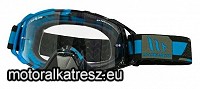 MT MX EVO Stripes védőszemüveg (cross/enduro/ATV/quad) kék-fekete (1 db)