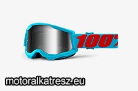 100% Strata2 világos kék védőszemüveg ezüst színű tükrös lencsével (cross/enduro/ATV/quad) 50028-00011