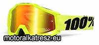 100% Accuri UV sárga védőszemüveg tükrös piros lencsével (cross/enduro/ATV/quad) 50210-004-02