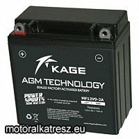 Kage MF12V9-2A akkumulátor (360°-ban forgatható, YB9-B, 12N9-4B-1 helyett is)