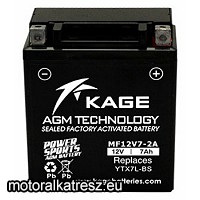 Kage MF12V7-2A akkumulátor (360°-ban forgatható, YTX7L-BS helyett is) (1 db)