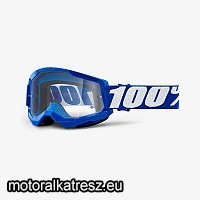100% Strata2 kék védőszemüveg víztiszta lencsével (cross/enduro/ATV/quad) 50421-101-02