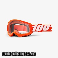 100% Strata2 narancs védőszemüveg víztiszta lencsével (cross/enduro/ATV/quad) 50421-101-05
