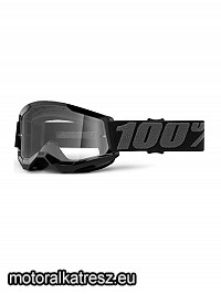 100% Strata2 fekete gyerek védőszemüveg víztiszta lencsével (cross/enduro/ATV/quad) 50521-101-01