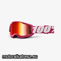 100% Strata2 rózsasz gyerek védőszemüveg piros színű tükrös lencsével (cross/enduro/ATV/quad) 50032-00006