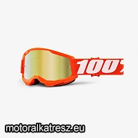 100% Strata2 narancs gyerek védőszemüveg arany színű tükrös lencsével (cross/enduro/ATV/quad)50032-00005