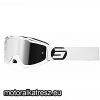 Shot Racing IRISH SYMBOL fehér védőszemüveg ezüst színű tükrös lencsével A0D-29B1-Q03 (1 db)