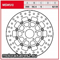 TRW Lucas MSW510 féktárcsa
