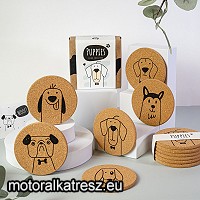 Parafa poháralátét 6db - Puppies / vicces kutyák (1 csomag)