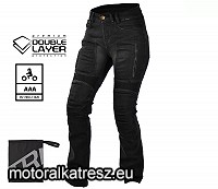 Trilobite Parado Doublelayer női fekete színű motoros farmernadrág, skinny fit, AAA, 28