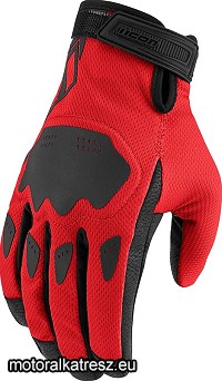 ICON Hooligan piros-fekete cross/enduro/nyári kesztyű XL (1 pár)