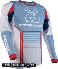 Moose Racing Agroid fehér-kék-piros mez L (1 db)
