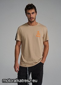 Diverse Dakar póló homok színben narancs felirattal L