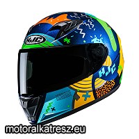 HJC Y10 MIKA MC23 kék-sárga-zöld-piros gyerek bukósisak S