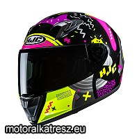 HJC Y10 MIKA MC3H fekete-UV-rózsaszín gyerek bukósisak S