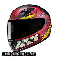 HJC Y10 FRANK MC1SF piros-sárga-lila gyerek bukósisak S