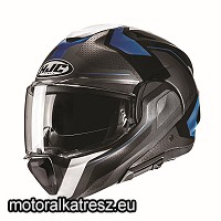 HJC F100 BIOS MC2 fekete-fehér-szürke-kék hátranyitható bukósisak XS