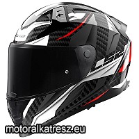 LS2  FF811 VECTOR II CARBON SAVAGE fehér-piros-szürke bukósisak M (1 db)