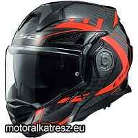 LS2 FF901 ADVANT X CARBON FUTURE II fekete-piros hátranyitható bukósisak 2XL