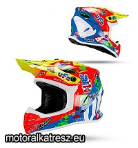 UFO KOREY gyerek cross sisak kék-piros-UV L