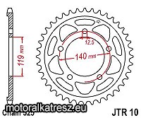 JT 115-581-46 hátsó lánckerék
