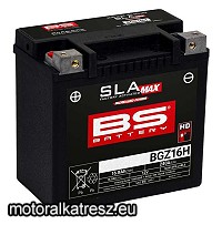 BS SLA MAX BGZ16H gyárilag zárt akkumulátor (360°-ban forgatható, emelt indítóáramú, YTX14H, YTX14)