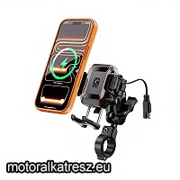 Biketec Telefontartó M33-A1 (vezeték nélküli töltő + type C csatlakozó)