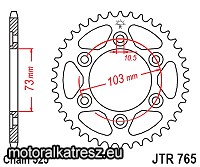 JT 115-582-43 hátsó lánckerék