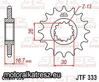 JT 101-664-16 / JTF333.16 első lánckerék