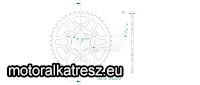 JT 115-472-43 hátsó lánckerék
