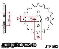 JT JTF563-12 első lánckerék