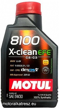 Motul 8100 X-Clean EFE 5W30 FULL SZINTETIKUS autó olaj 1l
