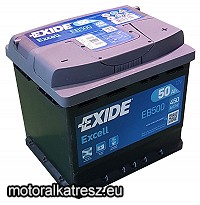 Exide EB500 Excell 50Ah akkumulátor