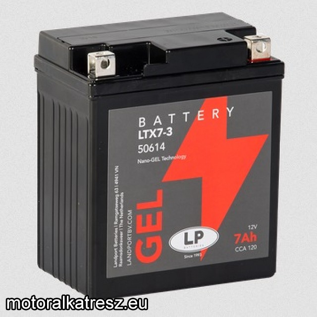 Landport GTX7-3 / LTX7-3 gél-zselés akkumulátor (YTX7L, YTZ8V helyett is, start-stophoz nem ajánlott!)