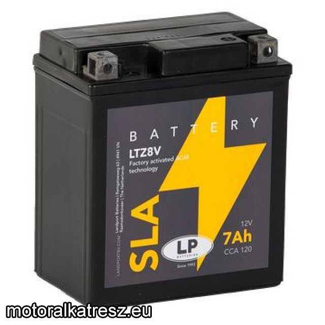Landport LTZ8V akkumulátor (YTZ8V, YTX7L-BS helyett is, Start-Stop rendszerhez is, gyárilag zárt, forgatható)