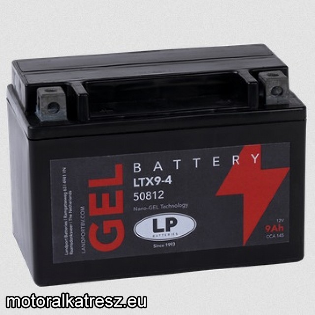 Landport GTX9-4 / LTX9-4 gél-zselés akkumulátor (YTX9-BS, YT12A-BS, SLA 12-8 helyett is)