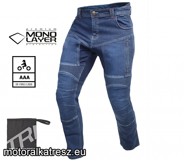 Trilobite Parado Monolayer kék színű motoros farmernadrág, slim fit, AAA, 38