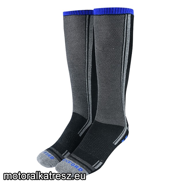 Oxford Coolmax Oxsocks extra lélegző motoros zokni szürke színben 37-43 méretben CA842S