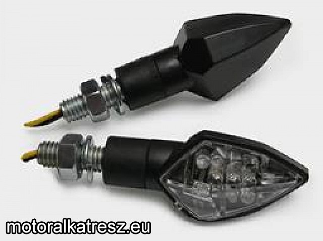 MotoPRO Fehér burás LED-es rövid szárú háromszög index pár 245-601